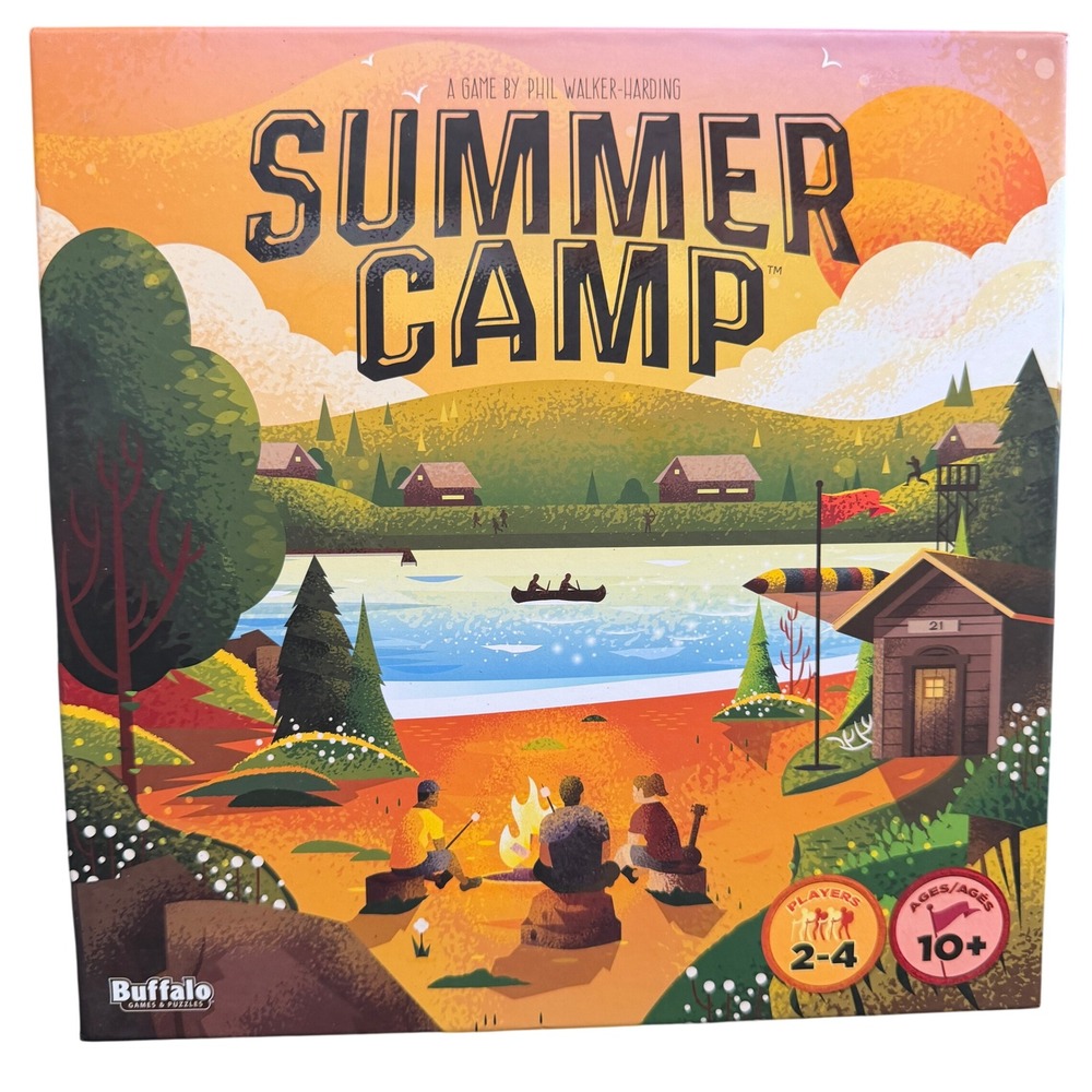 Buffalo Games Summer Camp Board Game Phil Walker-Harding Deck Building Strategy